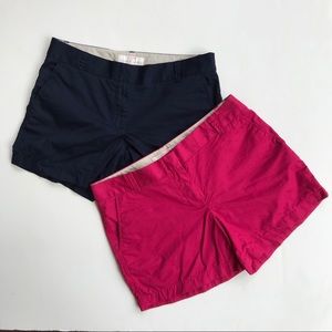 J.Crew Low Rise Chino Broken-In Shorts - 2 Pairs!!